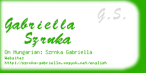 gabriella szrnka business card